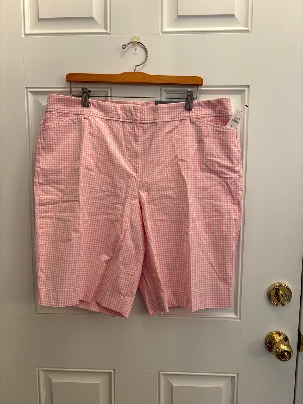 Talbots Pink Gingham Bermuda Shorts